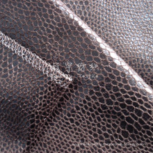 Bronzed Synthetic Leather Fabric with Backing for Upholstery